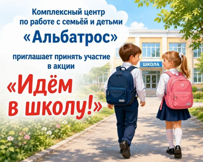 Центр «Альбатрос» приглашает принять участие в акции «Идём в школу!»